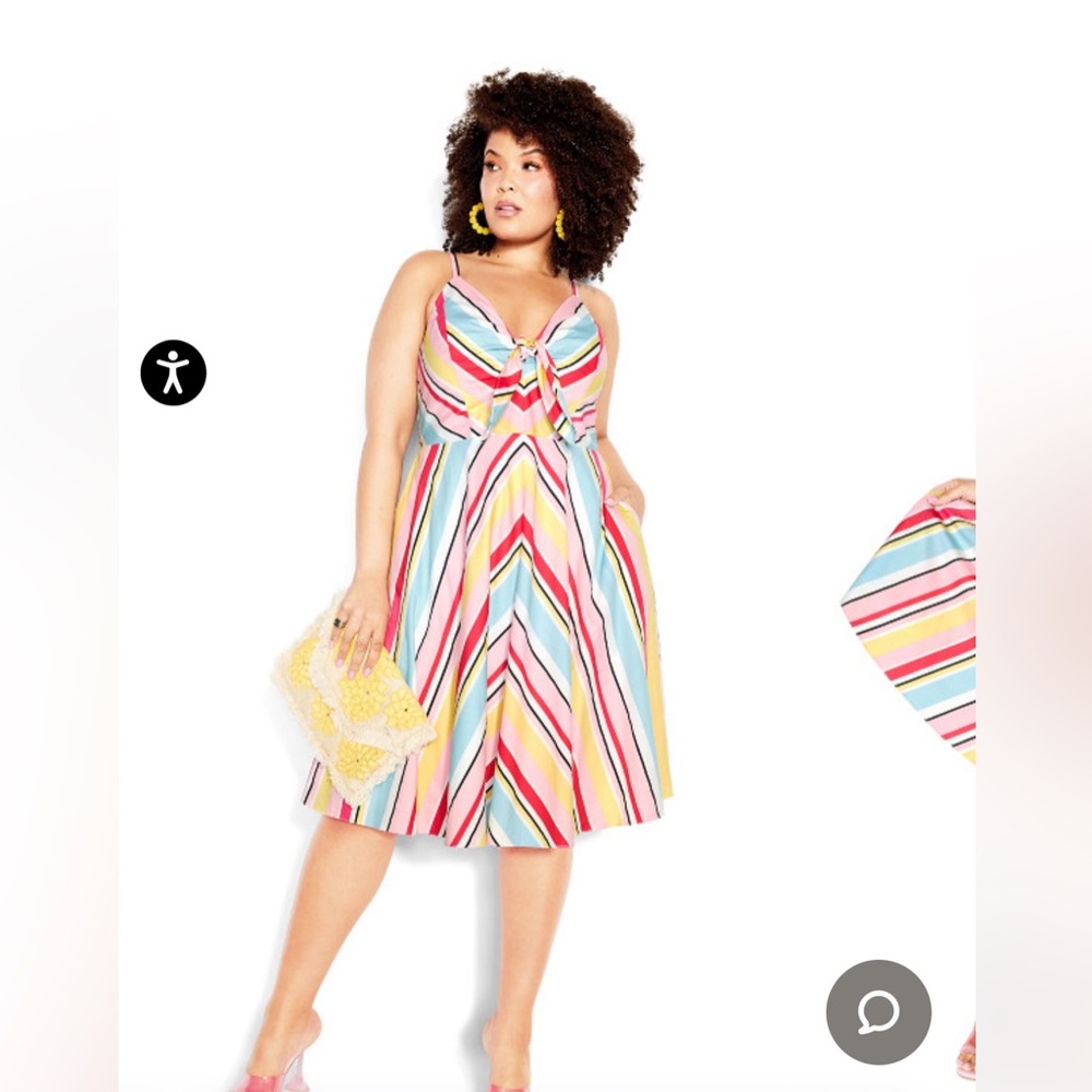 City Chic Holly Striped Dress